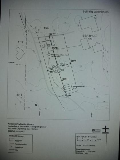 Illustrerad karta över fastigheten eller området