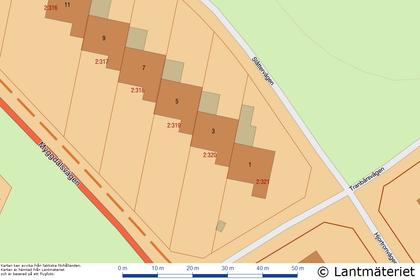 Illustrerad karta över fastigheten eller området