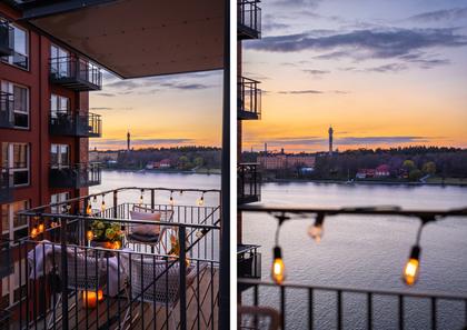 Balkong eller utsiktsbild