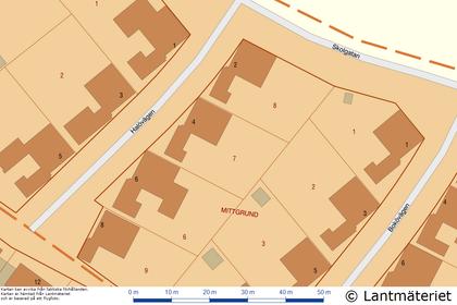 Illustrerad karta över fastigheten eller området