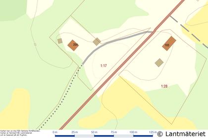 Illustrerad karta över fastigheten eller området