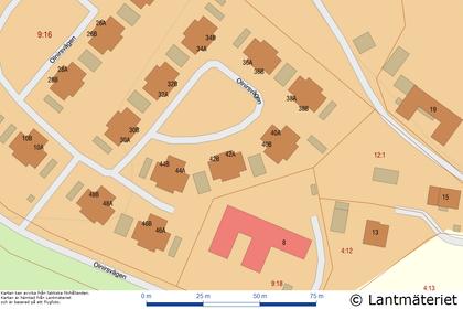 Illustrerad karta över fastigheten eller området