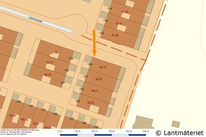Illustrerad karta över fastigheten eller området