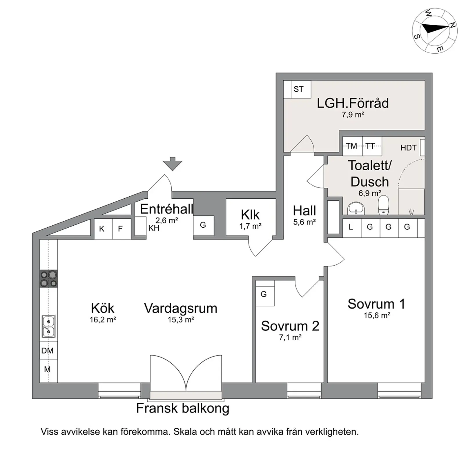 Planritning för Garvaregatan 4B