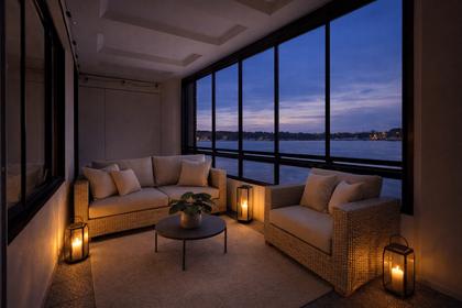 Balkong eller utsiktsbild