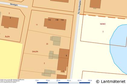Illustrerad karta över fastigheten eller området