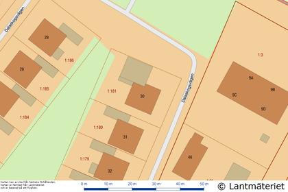 Illustrerad karta över fastigheten eller området