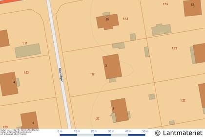 Illustrerad karta över fastigheten eller området