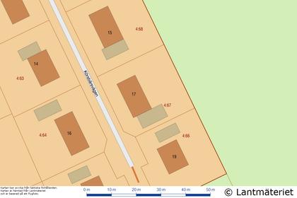 Illustrerad karta över fastigheten eller området