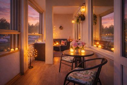 Balkong eller utsiktsbild