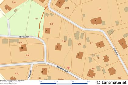 Illustrerad karta över fastigheten eller området