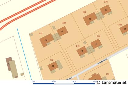 Illustrerad karta över fastigheten eller området