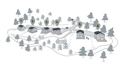 Illustrerad karta över fastigheten eller området