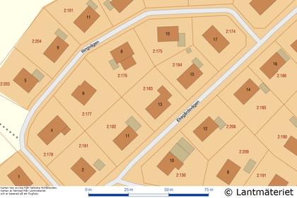 Illustrerad karta över fastigheten eller området