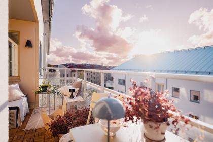 Balkong eller utsiktsbild