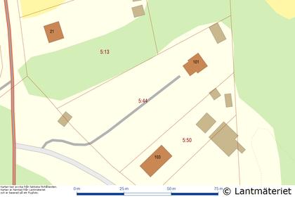 Illustrerad karta över fastigheten eller området