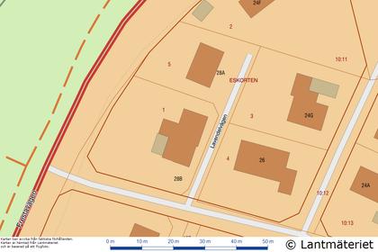 Illustrerad karta över fastigheten eller området