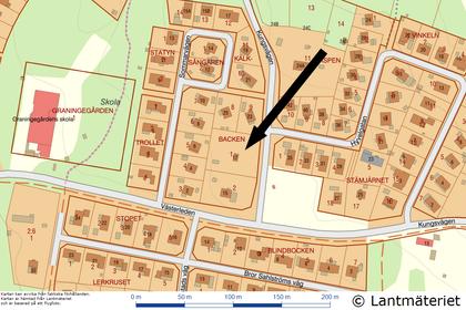 Illustrerad karta över fastigheten eller området