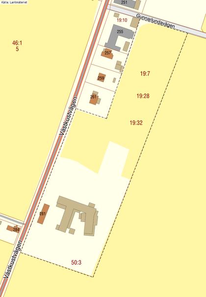 Illustrerad karta över fastigheten eller området