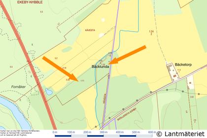 Illustrerad karta över fastigheten eller området