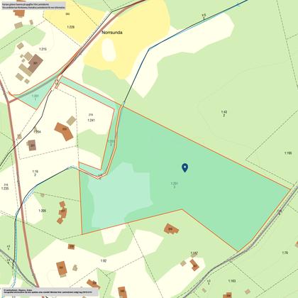 Illustrerad karta över fastigheten eller området
