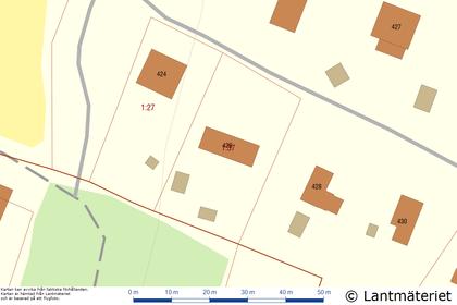 Illustrerad karta över fastigheten eller området