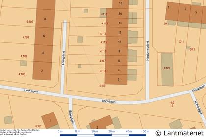 Illustrerad karta över fastigheten eller området