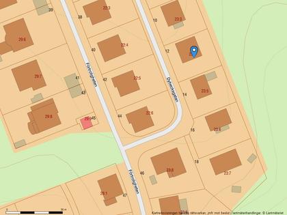 Illustrerad karta över fastigheten eller området