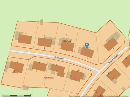 Illustrerad karta över fastigheten eller området