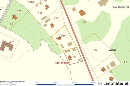 Illustrerad karta över fastigheten eller området