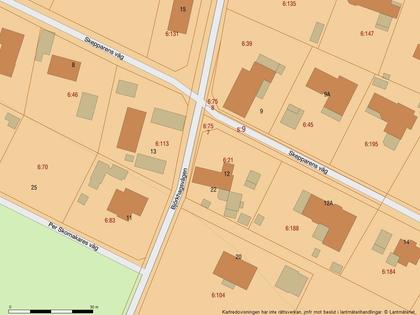 Illustrerad karta över fastigheten eller området