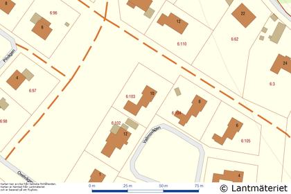 Illustrerad karta över fastigheten eller området