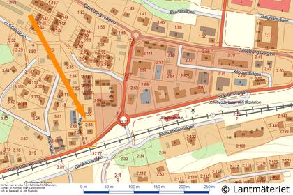 Illustrerad karta över fastigheten eller området