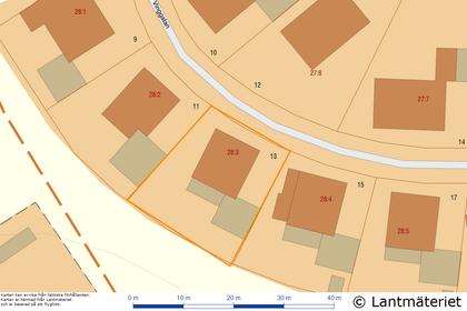 Illustrerad karta över fastigheten eller området