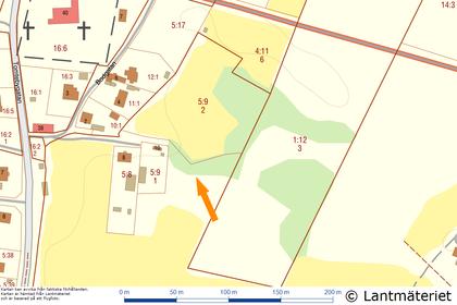 Illustrerad karta över fastigheten eller området