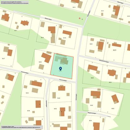 Illustrerad karta över fastigheten eller området