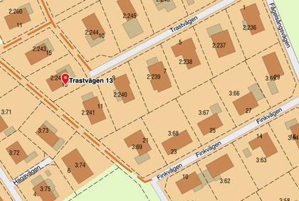 Illustrerad karta över fastigheten eller området