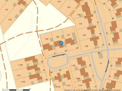 Illustrerad karta över fastigheten eller området