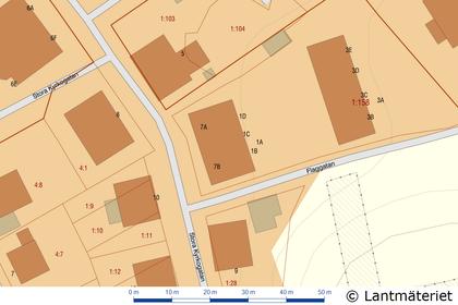 Illustrerad karta över fastigheten eller området