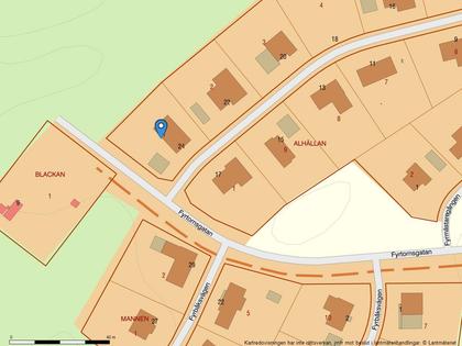 Illustrerad karta över fastigheten eller området