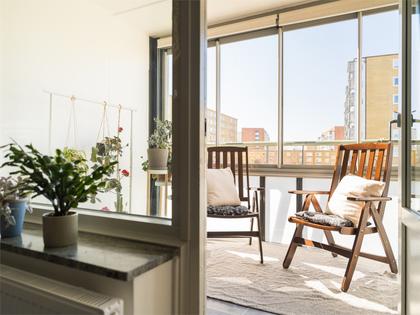 Balkong eller utsiktsbild