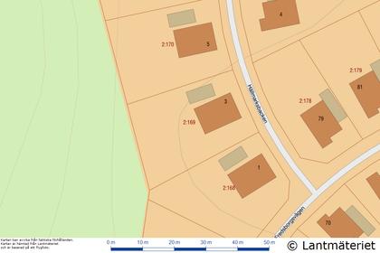 Illustrerad karta över fastigheten eller området