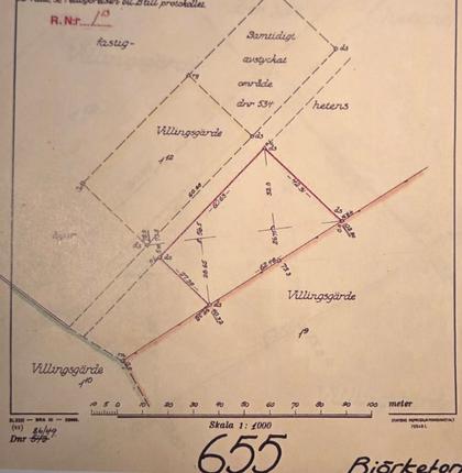 Illustrerad karta över fastigheten eller området