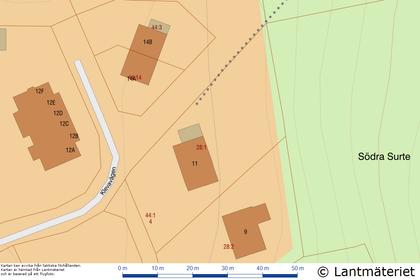 Illustrerad karta över fastigheten eller området