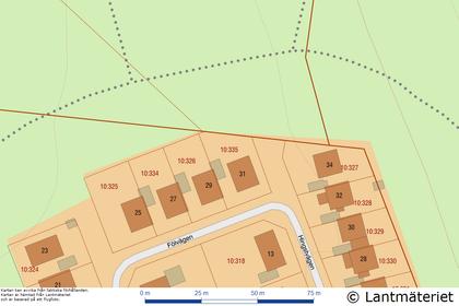 Illustrerad karta över fastigheten eller området