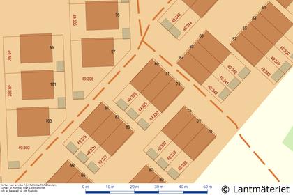Illustrerad karta över fastigheten eller området