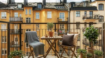 Balkong eller utsiktsbild