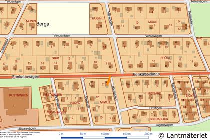 Illustrerad karta över fastigheten eller området