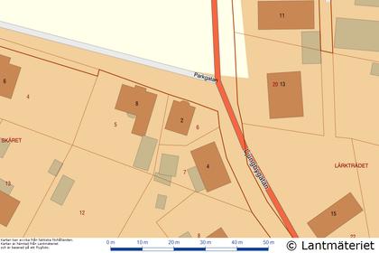 Illustrerad karta över fastigheten eller området