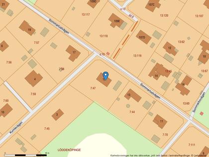 Illustrerad karta över fastigheten eller området